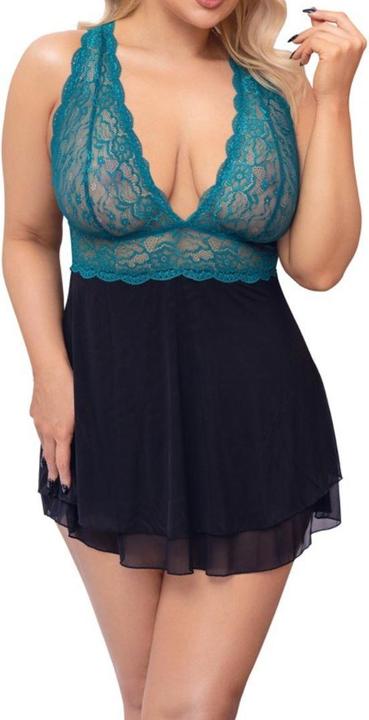 Produktbild Cottelli Collection Babydoll petrol XL (XL)