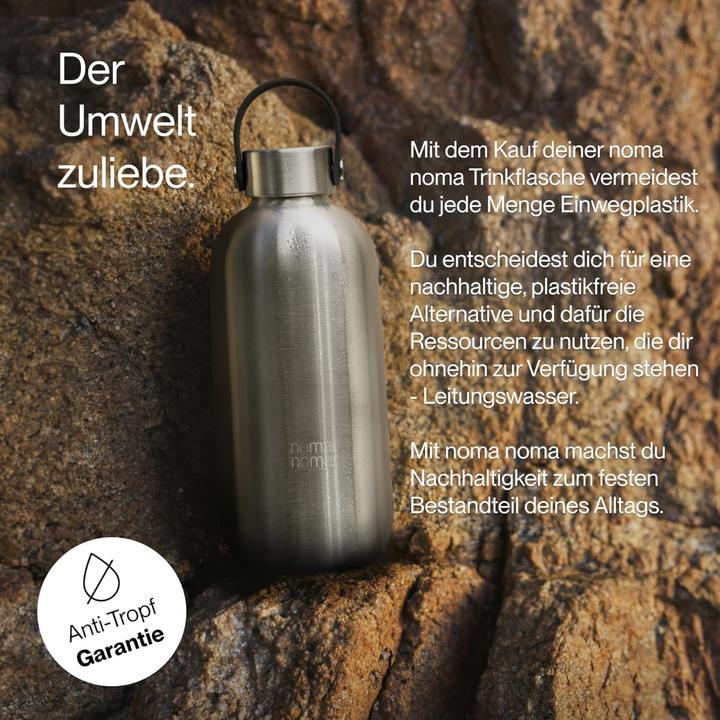Actual product image noma noma Trinkflasche Edelstahl auslaufsicher 750ml Ice Silver (0.75 l)