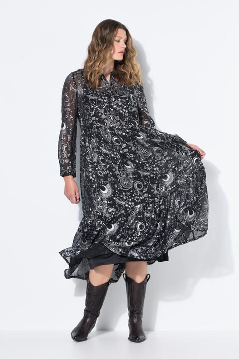 Actual product image Studio Untold Maxikleid, A-Line, doppellagig, Astroprint (50, 52)