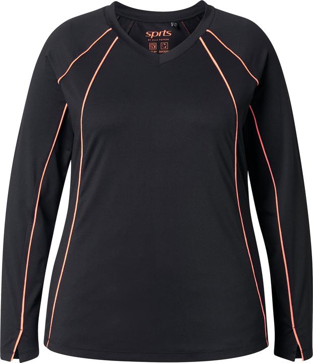 Immagine prodotto Ulla Popken Maglia funzionale dal taglio aderente con protezione UPF 50+, scollo a V e maniche lunghe (42, 44)