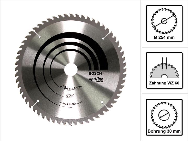 Productafbeelding Bosch Professional Zubehör Cirkelzaagblad Optiline Wood