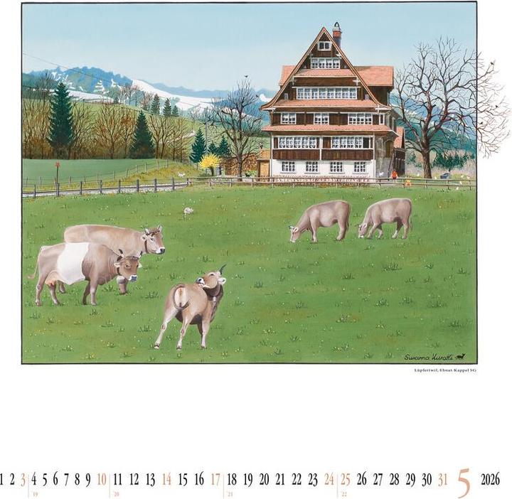 Produktbild SUSANNA Bildkalender Gemalte Bauernhäuser