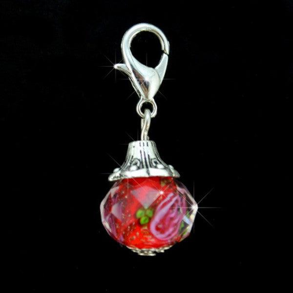 Actual product image Hermex Charm pendant for Thomas Sabo / Pandora bracelet - Red (Stainless steel)