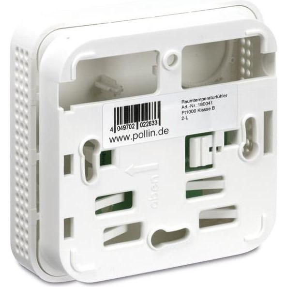 Thumbnail - Eneroid Raumtemperaturfühler mit Sensor PT1000 Kunststoffgehäuse 84,5x84,5x25mm, Thermostat, Weiss