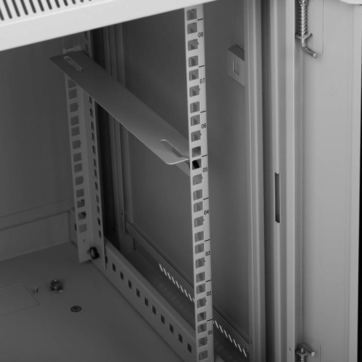 Produktbild Fromm & Starck Serverschrank 19 Zoll abschliessbar 9 HE Netzwerkschrank Stahlgehäuse grau (10.86 HE, 19 Zoll Rack)