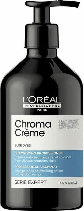 Produktbild L'Oréal Professionnel CHROMA CRÈME blue dyes professional shampoo 500 ml (500 ml, Flüssiges Shampoo)