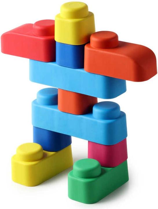 Actual product image Montessori Toys, educational toys, soft blocks and wheels - 21 blocks and 16 wheels