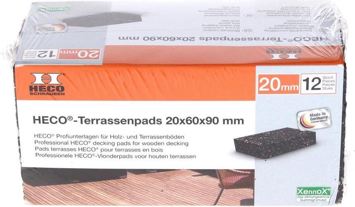 Actual product image Heco Decking pads rubber non-slip 20 mm 12 pcs ( 49772 ) (1 Screws per piece)
