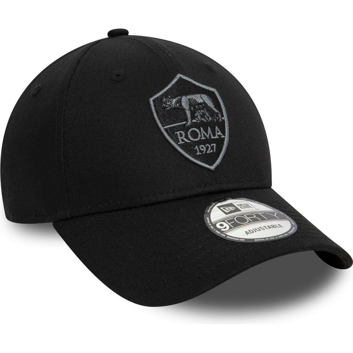 Thumbnail - New Era, Herren, Cap, 9Forty Strapback Cap - TONAL AS Roma schwarz, Schwarz