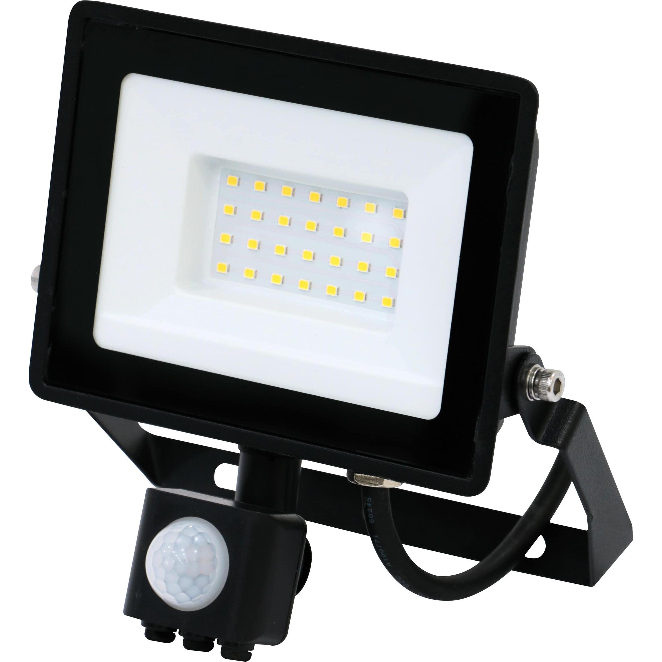Blulaxa, Fassadenbeleuchtung, LED-Fluter mit Bewegungsmelder, EEK: F, 30W, 2500lm, 4000K, schwarz (2500 lm)