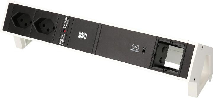 Produktbild Bachmann Tischsteckdosenleiste DESK 2, 2x T13, 1x USB C, 1x Custom (2x, Typ 13)