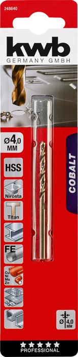 Immagine prodotto kwb Trapano a torsione COBALT 4,0 mm (4 mm)