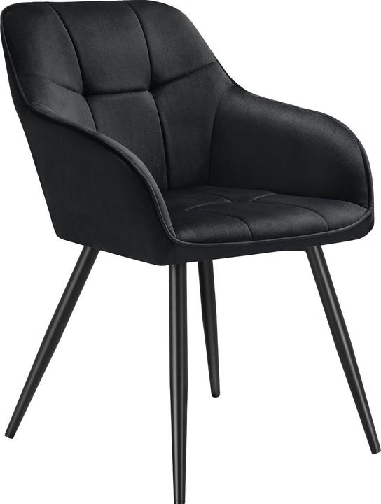 Actual product image tectake chair Marilyn, velvet look, quilted