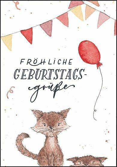 Produktbild Edition Gollong Doppelkarte. Fröhliche Geburtstagsgrüsse