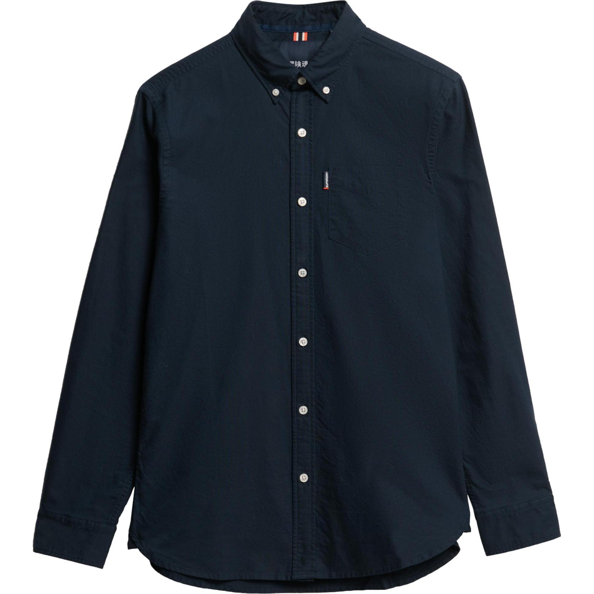 Superdry, Herren, Hemd, Langärmeliges Essentials Oxfordhemd, Blau, (XL)