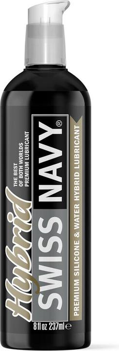 Swiss Navy Hybrid - Premium Silicone and Water Hybrid Lubricant - 8 fl oz / 237 ml (237 ml)