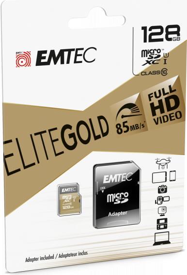 Emtec mSD 256GB UHS-I U1 EliteGold (256 GB, microSDXC, U1, UHS-I)