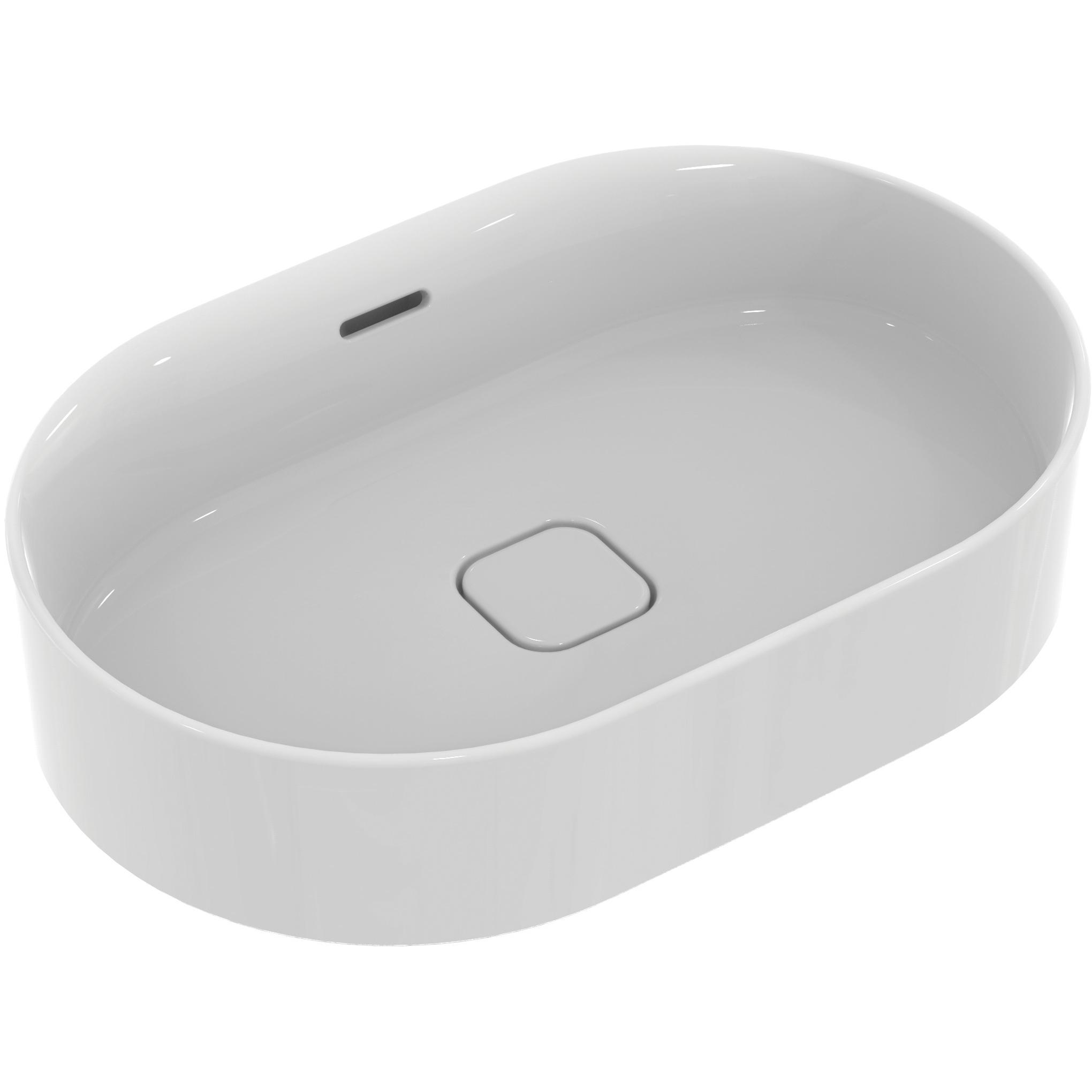 Ideal Standard, Waschbecken, Aufsatzwaschbecken Strada II oval 60 cm weiss T360401 (400 mm, 600 mm)