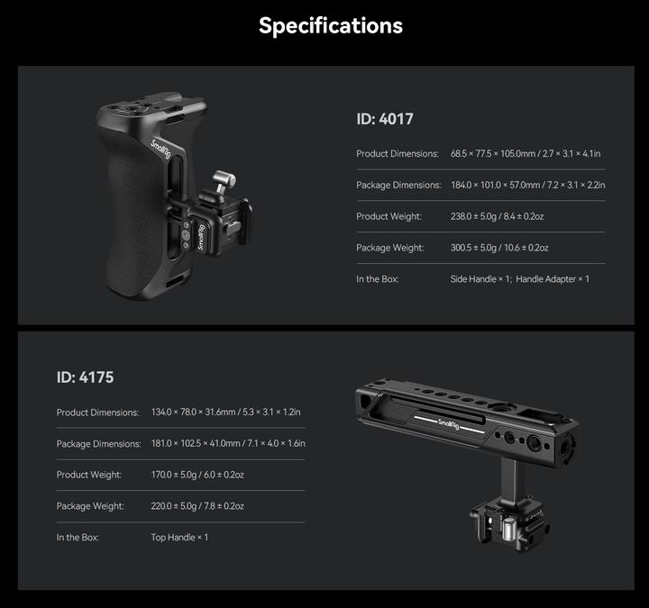 Produktbild SmallRig Snap-on Quick Lock NATO Side Handle 4017 (Griff)