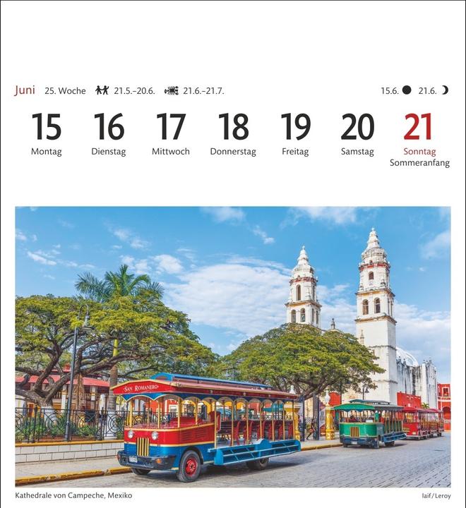 Produktbild Harenberg Traumziele Sehnsuchtskalender 2026 - Wochenkalender mit 53 Postkarten