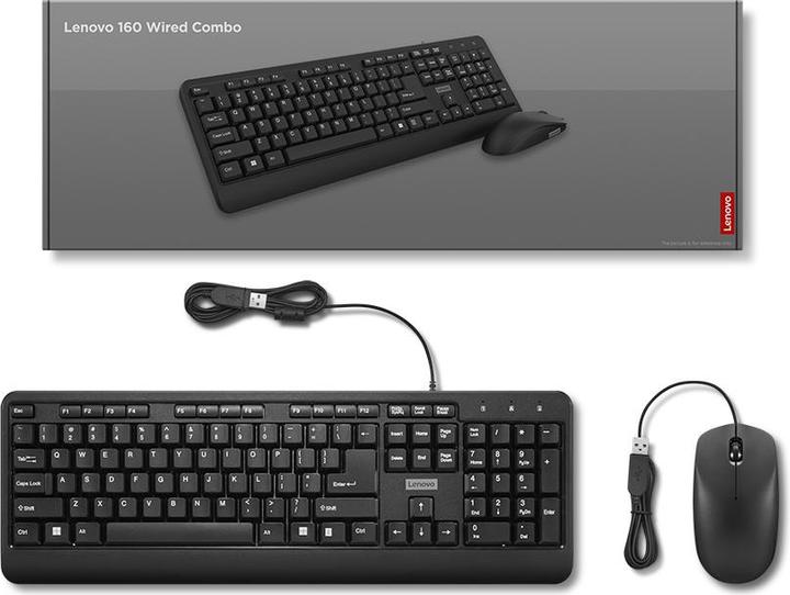 Produktbild Lenovo Accessories 160 Wired Combo (US, Kabelgebunden)