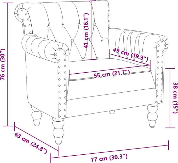 Actual product image vidaXL Sessel