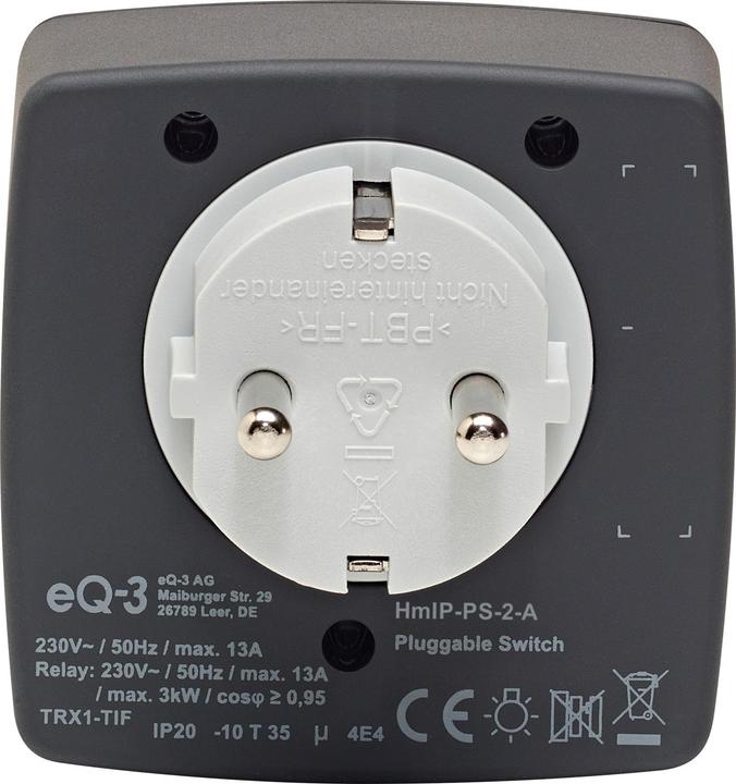 Actual product image Homematic IP HmIP Schaltsteckdose anthrazit HmIP-PS-2