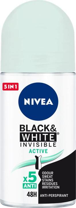 Produktbild NIVEA MEN BLACK & WHITE ACTIVE deo roll-on 50 ml (Roll-on, 50 ml)