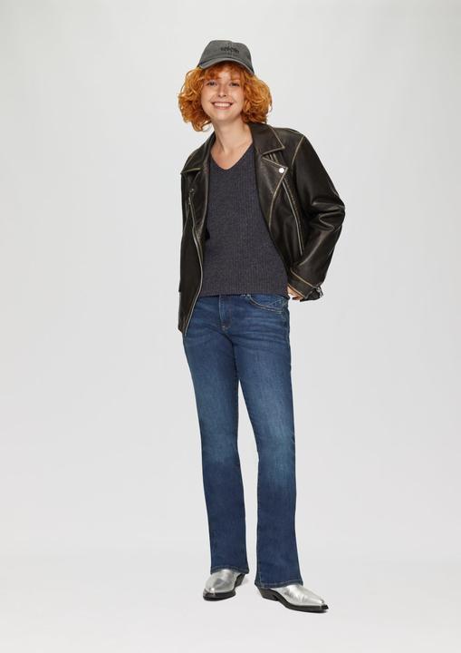 Produktbild S.Oliver Strickpullover Pullover mit überschnittenen Schultern in Melange-Optik (XXL)