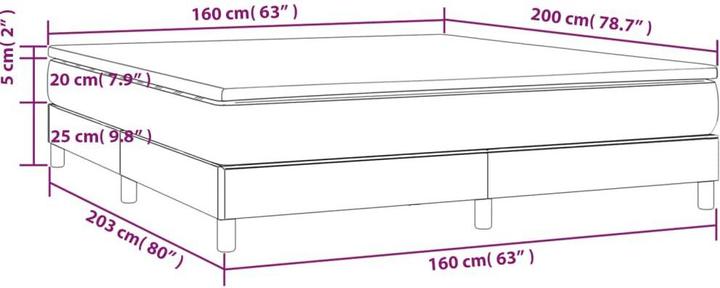 Actual product image vidaXL Boxspringbett (160 x 200 cm)