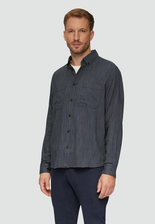 Image du produit S.Oliver Hemd Regular Fit: Strukturiertes Hemd mit Fischgratmuster (M)