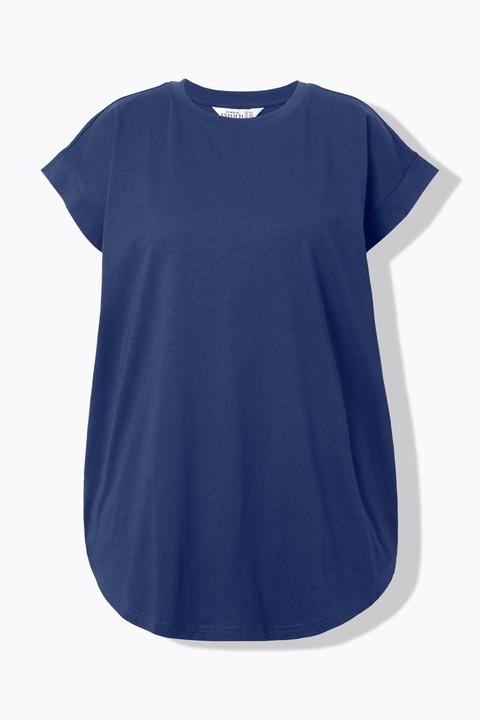 Actual product image Studio Untold Cap Sleeve Rounded Hem Tunic Tee (60)