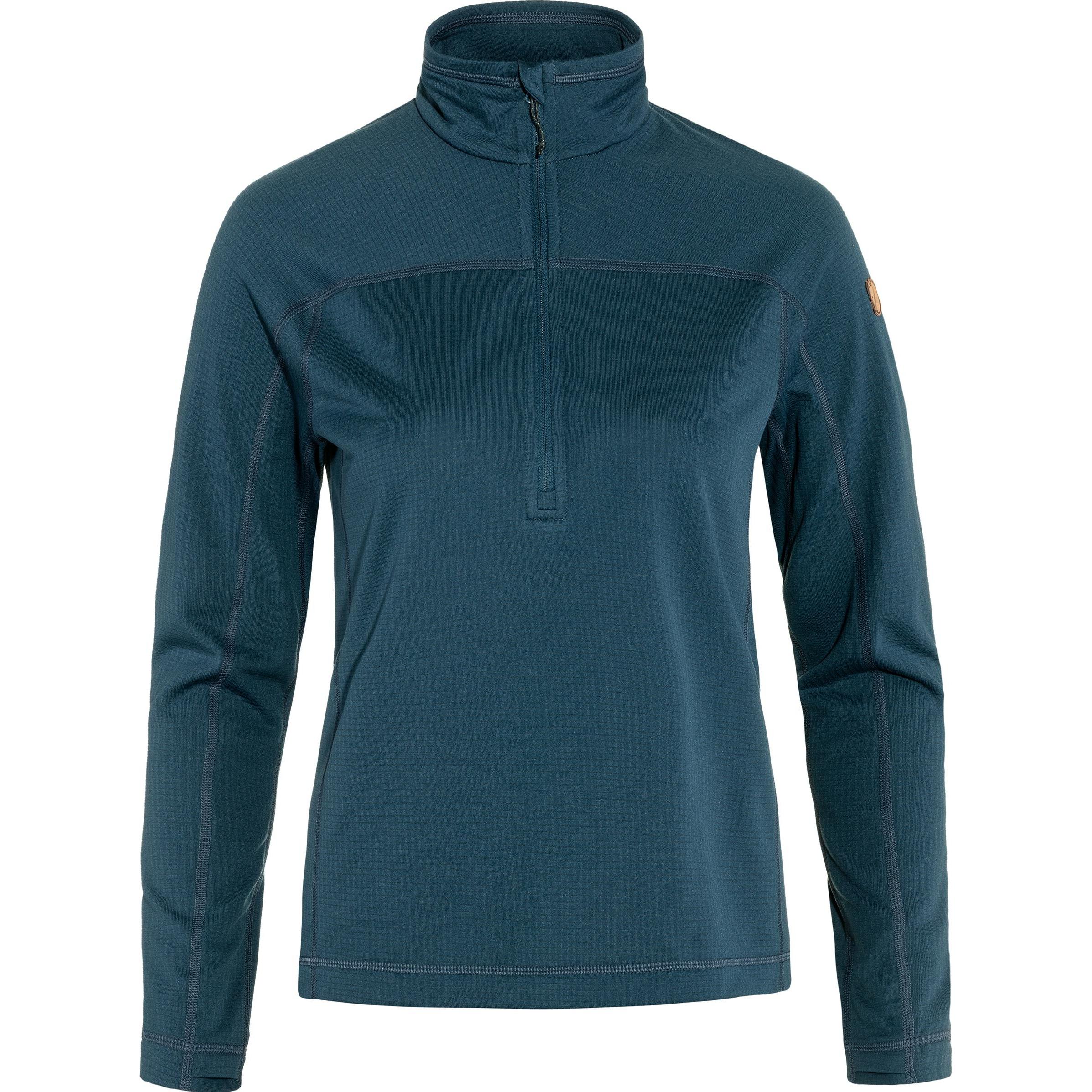 Fjällräven, Damen, Pullover, Women's Abisko Lite Fleece Half Zip, Blau, (M)