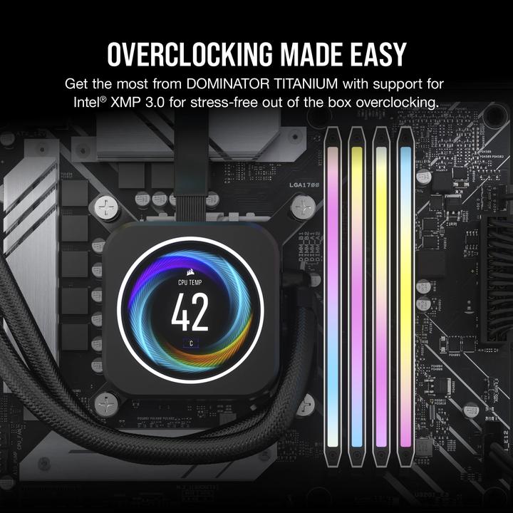 Actual product image Corsair Dominator Titanium (4 x 16GB, 6000 MHz, DDR5 RAM, DIMM)