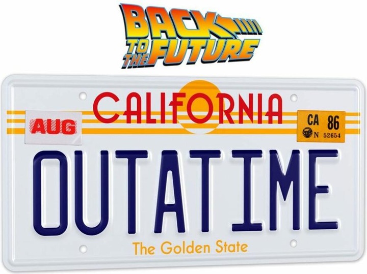 Produktbild Doctor Collector Zurück in die Zukunft: "Outatime" DeLorean Nummernschild 1/1 (33 x 16 cm)