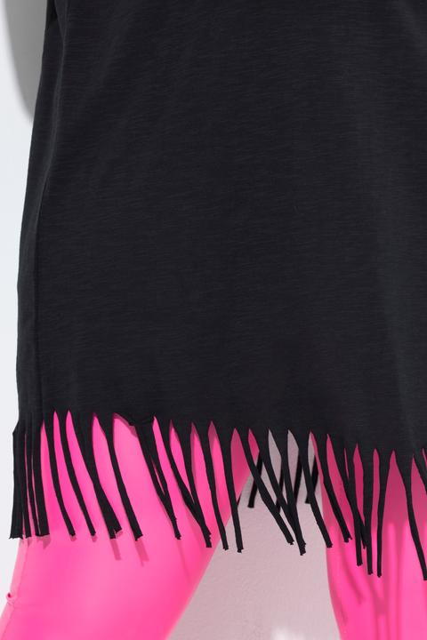 Produktbild Angel of Style Longshirt, A-Linie, Graffitti-Motiv, Fransen-Zipfelsaum (52)