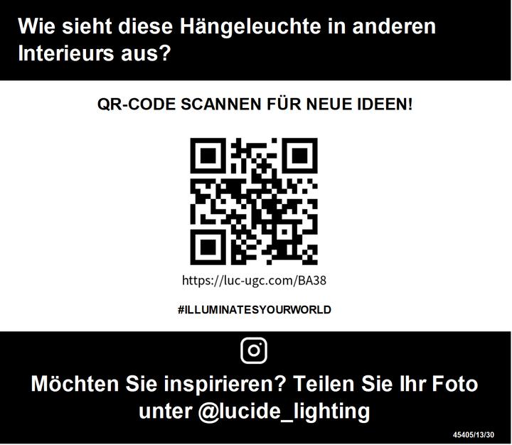 Actual product image Lucide hanglamp 3xe27 bruin/zwart glass (E27)