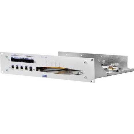 Wantec Aufrüstsatz 19" 2HE für FritzBox 7590 AX (V2), Serverschrank Zubehör, Silber