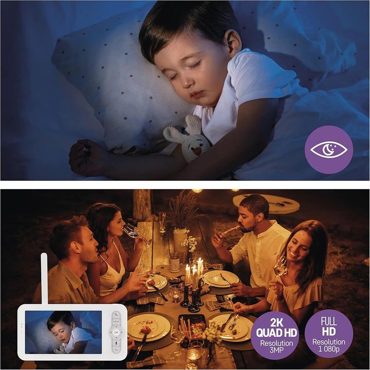 Produktbild Emos GoSmart Rotierende Baby Kamera IP-500 GUARD mit Monitor und WiFi (Babyphone mit Kamera)