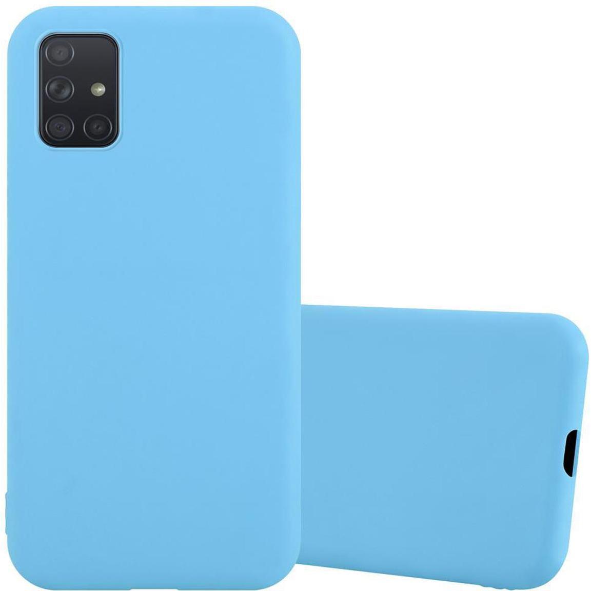 Cadorabo TPU Candy Cover (Samsung Galaxy A71), Smartphone Hülle, Blau