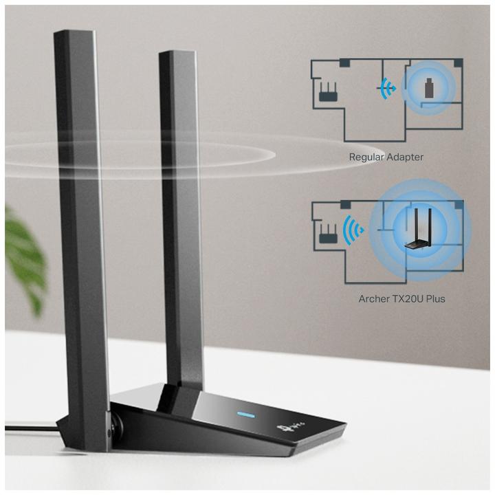 Actual product image TP-Link Archer TX20U Plus Wi-Fi 6 USB adapter AX1800 (USB 3.0 standard-A plug)