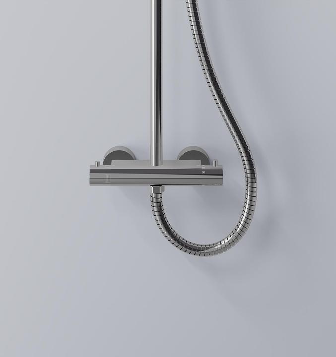 Actual product image Steinberg Compleet met thermostaatkraan, met regendouche en handdouche, draaibare en in hoogte verstelbare reg
