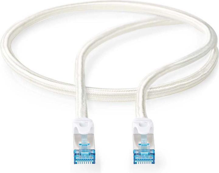 Immagine prodotto Nedis Cavo Cat 6a | S/FTP | RJ45 maschio | RJ45 maschio | 0,50 m | Senza strappo | Rotondo | Intrecciato (S/FTP, CAT6a, 0.50 m)