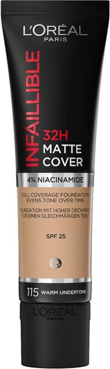 Immagine prodotto L'Oréal Paris L'Oreal Paris Infaillible 24h Matte Cover 35mL Cartuccia 115 Beige Dore (115 Beige Dore)