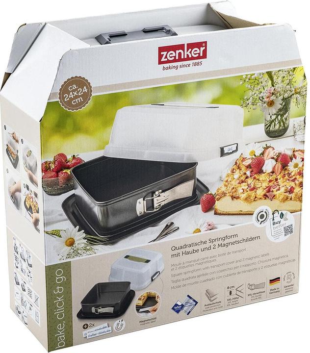 Produktbild Zenker Springform 24x24 Bake,Click&Go