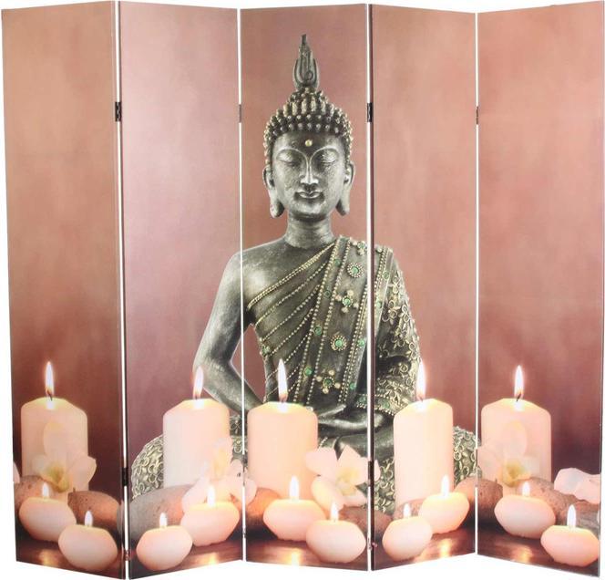 Immagine prodotto Swisshandel24 Paravent Buddha a LED, parete divisoria, timer a rete 180x200cm 15 LED - 43237