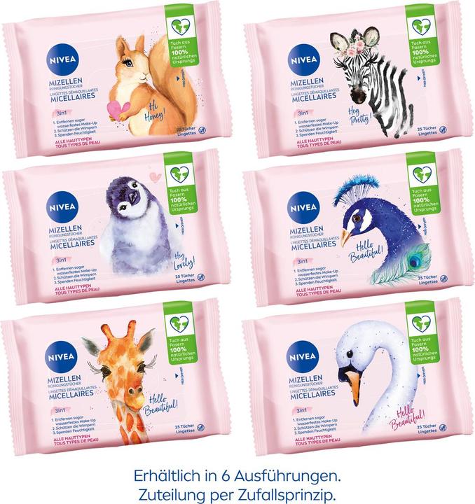 Actual product image NIVEA 3-in-1 Mizellen (Facial cleansing wipes, 25 ml)