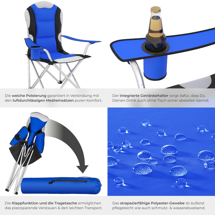 Actual product image tectake Camping chair