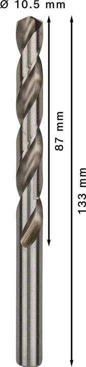 Image du produit Bosch Professional Zubehör Foret hélicoïdal PRO Metal HSS-G, 10,5 x 87 x 133 mm (10,5 mm)