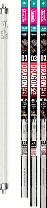 Actual product image Arcadia Terrarium lamp Lumenize Pro T5 Dragon D3+ 14% UVB, 39 watts (UVA, UVB)
